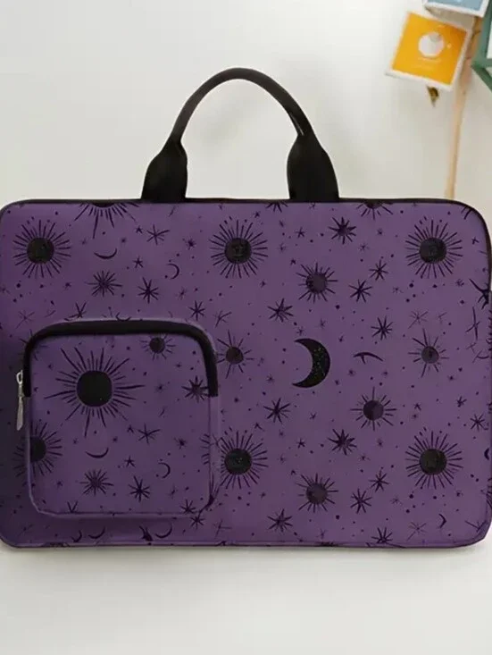 Purple Celestial Laptop Tote Bag