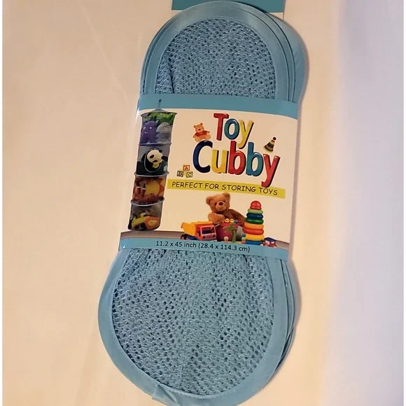 Toy Cubby 4 Compartment Mesh Toy Storage Clothing Storage Blue 11.2 x 45
