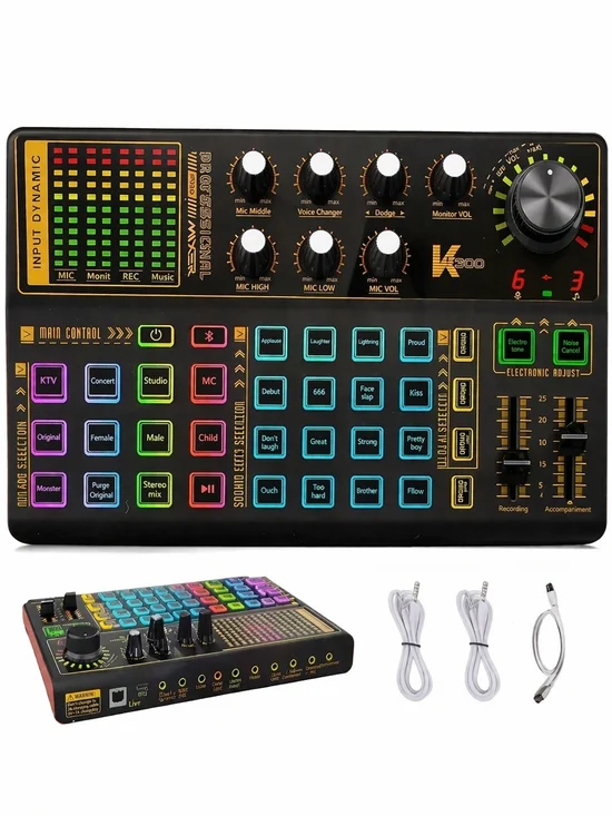 Audio Mixer Sound Board - Black