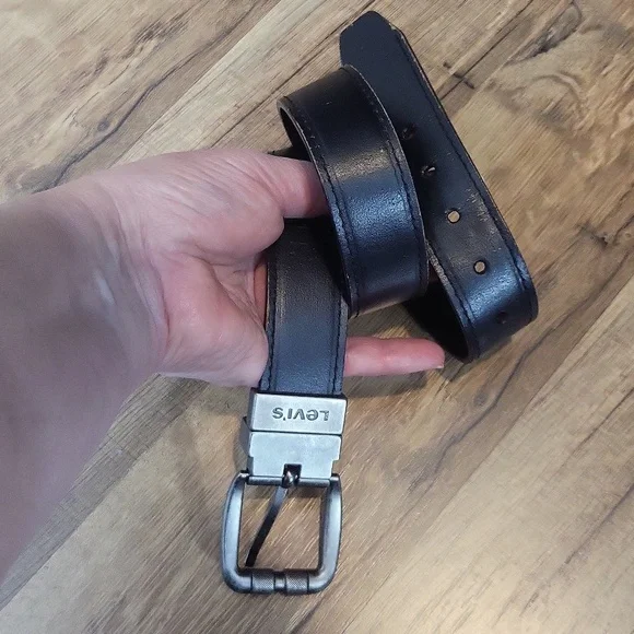 BOY'S LEVI'S Brown Black Reversible Bonded Leather Belt Size S 22-24