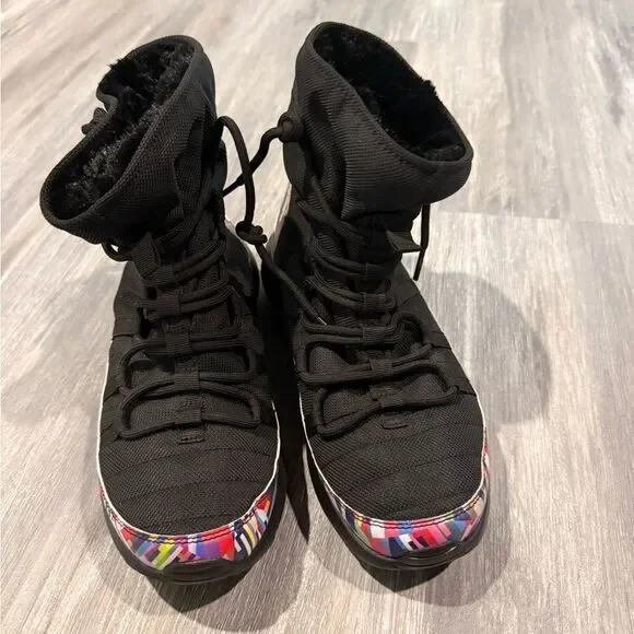 NIKE ROSHE High-Top colorful Sneakers with Fur Inside