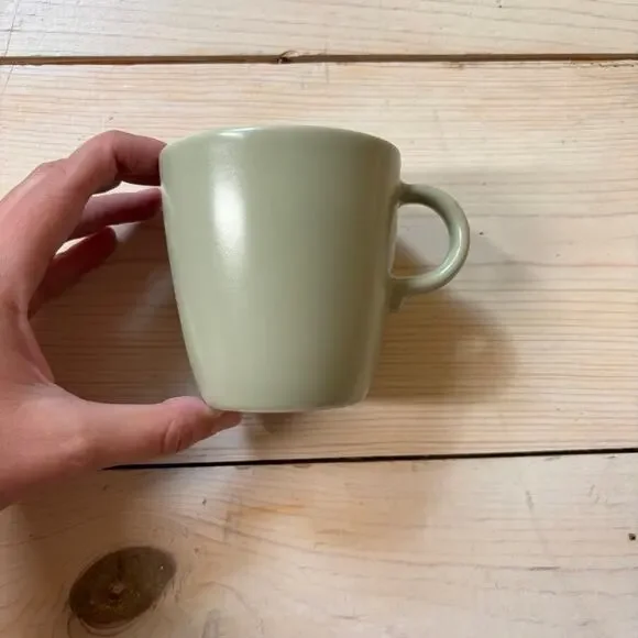 Ikea NWOT Fargrik Green 8oz Stacking Coffee Mug