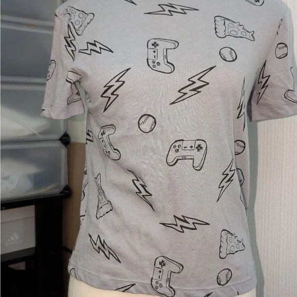 The Children's Place Gray Gaming Controller Pattern