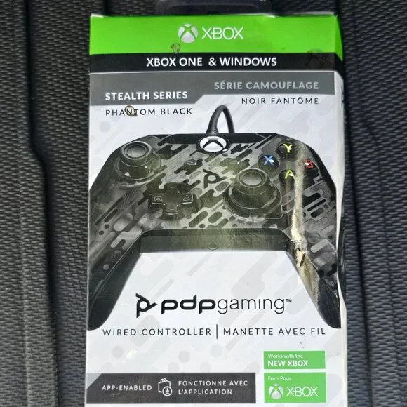 Xbox One & Windows PDP Gaming Wired Controller Stealth Series Phantom Black Dual