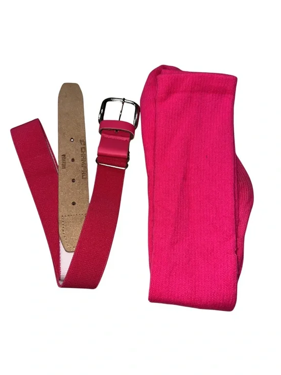 Neon Pink Youth Softball Belt & Socks