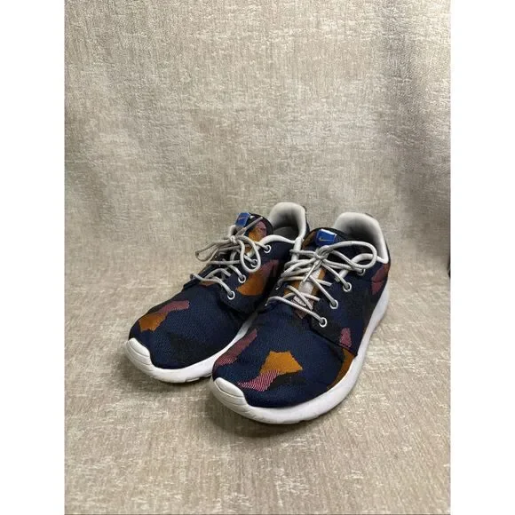 Nike Women's Roshe One Knit Jacquard Print Trainers Running Sneakers Blue Size 8