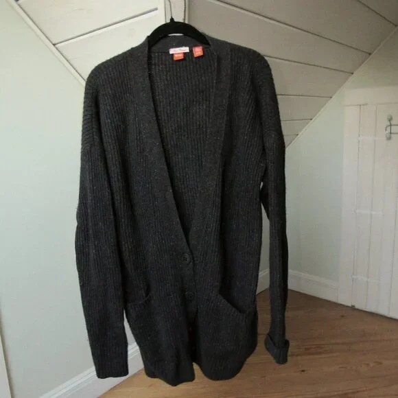 Hugo Boss Orange Men's 100% Wool Cardigan Brown Size M