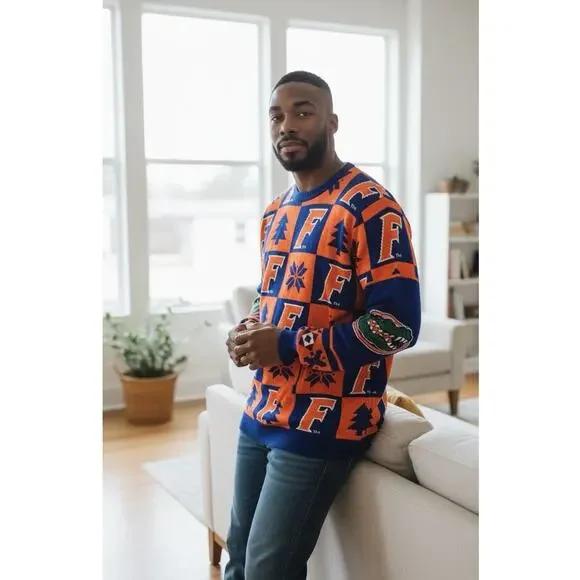 University of Florida UF Gators Mens Christmas Holiday Ugly Sweater 2XL NWT