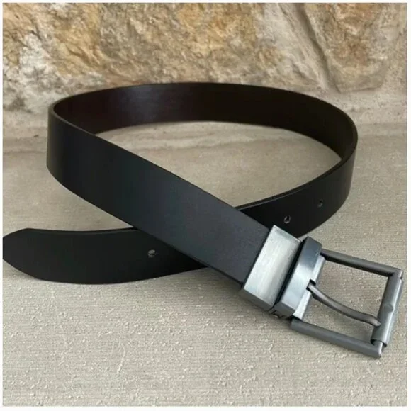 Children’s Place reversible belt black/brown silver buckle Size Small