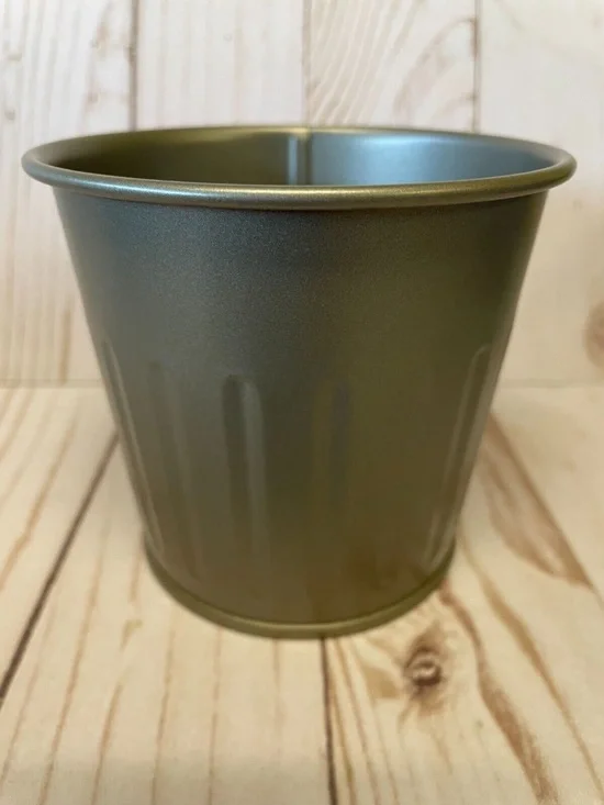 IKEA CITRONMELISS Galvanized Steel Plant Pot Indoor Outdoor Gray 3.5
