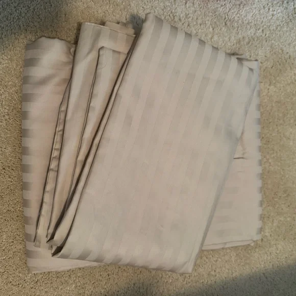 IKEA Striped Beige Twin Bed Duvet Cover