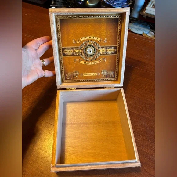 2/$20 Wooden Hinged Cigar Box