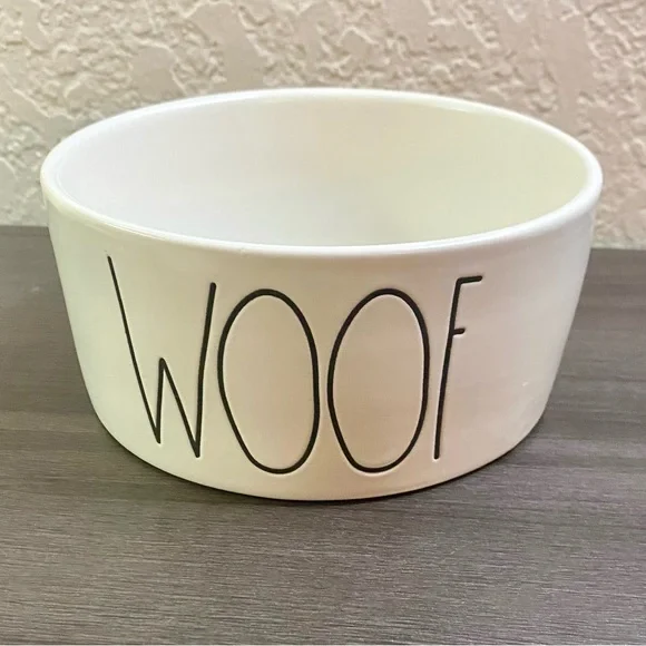 Dog Mom Dad Gift Rae Dunn Woof Dog Dish