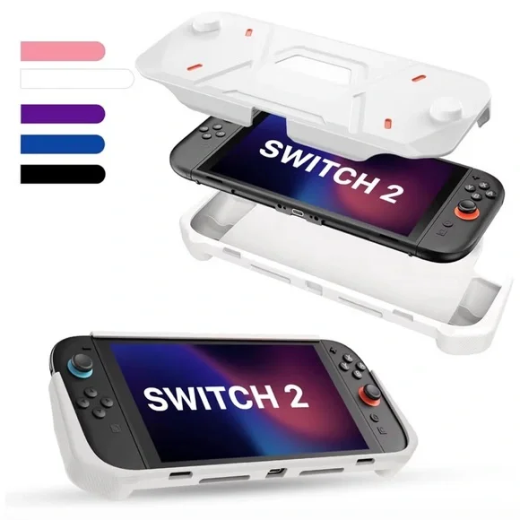 Protective Case for Nintendo Switch 2 (2025) TPU Middle Frame & PC Front Protect