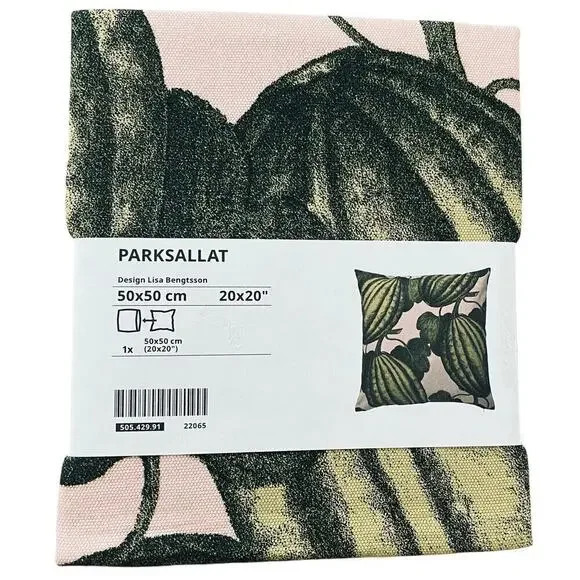 IKEA PARKSALLAT Pink & Green Pillow Cover 20