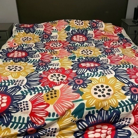 ikea sommaraster floral duvet cover