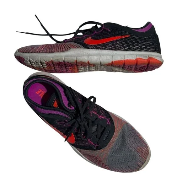 Nike Sneaker Women's Size 8 Pink Black Multicolor Fitsole Training Flex Adapt
