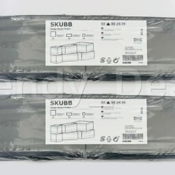 IKEA SKUBB Organizer 2 Sets in Dark Gray