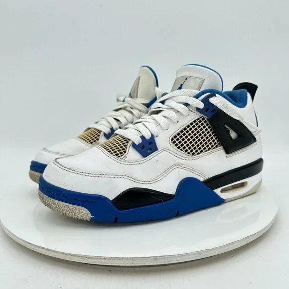 Nike Air Jordan 4 Youth Size 7Y Women 8.5 408452117 Blue White Shoes
