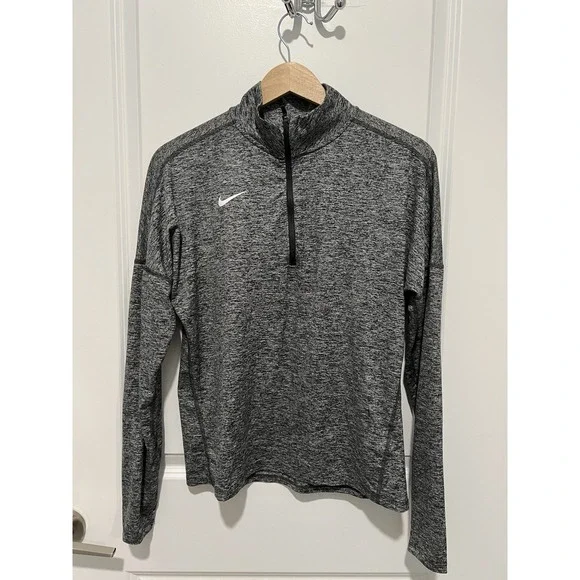 Nike Dri-FIT Element‎ Half-Zip Running 1/4 Zip Gray Women's Size Medium