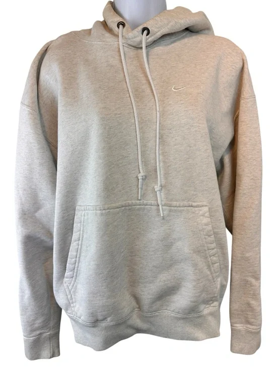 Nike Women’s Hoodie Sweatshirt – Light Heather Gray (Size M) Medium Thick Heavy