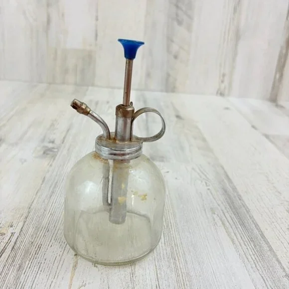 Vintage Glass Chrome Plant Mister Spray Bottle Plant Spritzer Taiwan