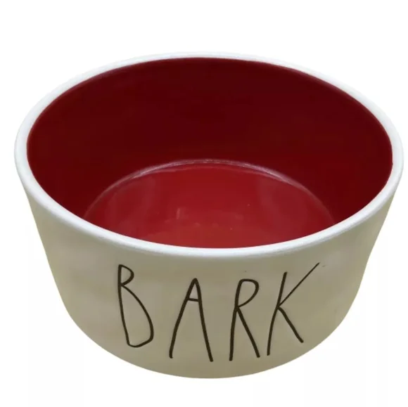 NEW Rae Dunn Ceramic BARK Dog Bowl