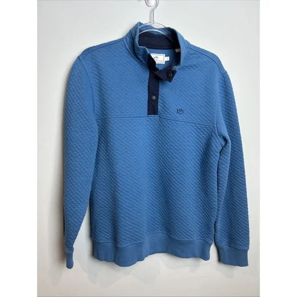 Southern‎ Tide Quilted 1/4 Zip Pullover Coastal Preppy Casual Small