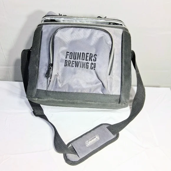 Coleman Soft Sided Removable Plastic Liner Founders Brewing Beverage Cooler