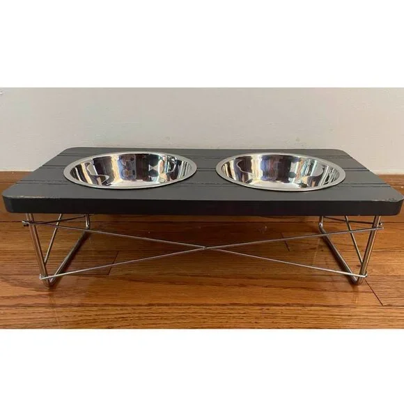 Elevated Small Dog or Cat Dishes & Slow Feeder