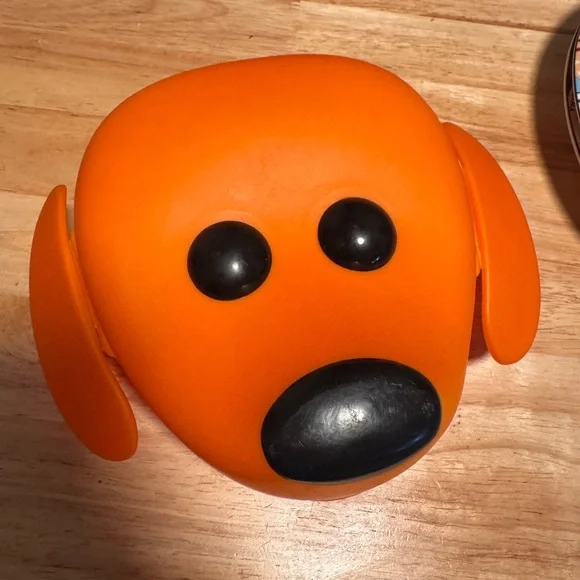 IKEA Orange and Black Dog Storage Tupperware