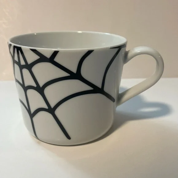 IKEA KUSTFYR Coffee Mug, Spider Web Halloween, 12 oz, New