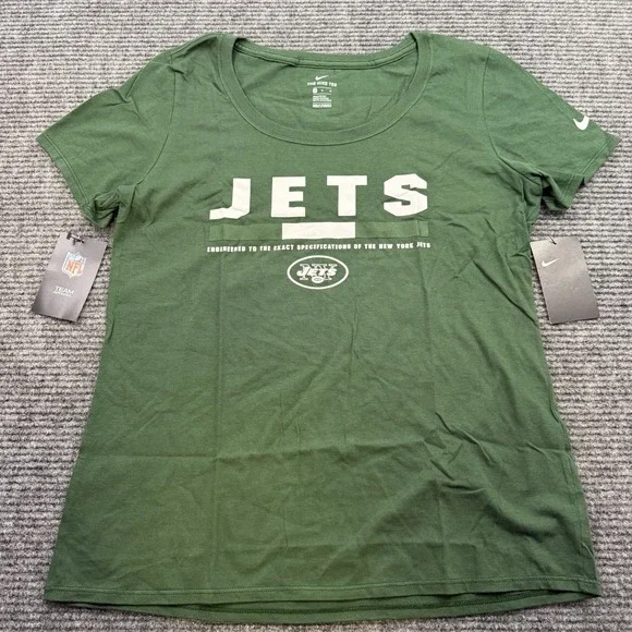 Nike New York Jets T-Shirt Women's Size Medium Athletic Cut Green New With Tags