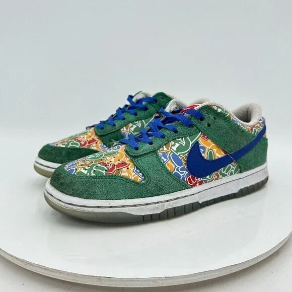 Nike Dunk Low Foam Youth Size 4.5Y Women 6 DZ5299-300 Finger Stadium Green Shoes