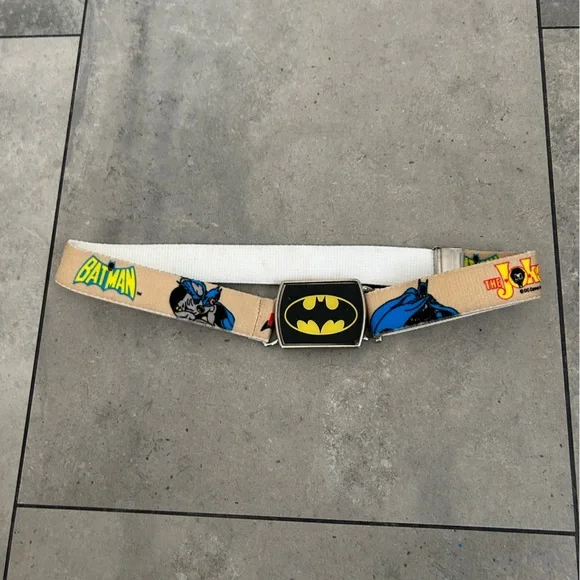 Vintage LEE boys batman joker elastic belt 1982 DC