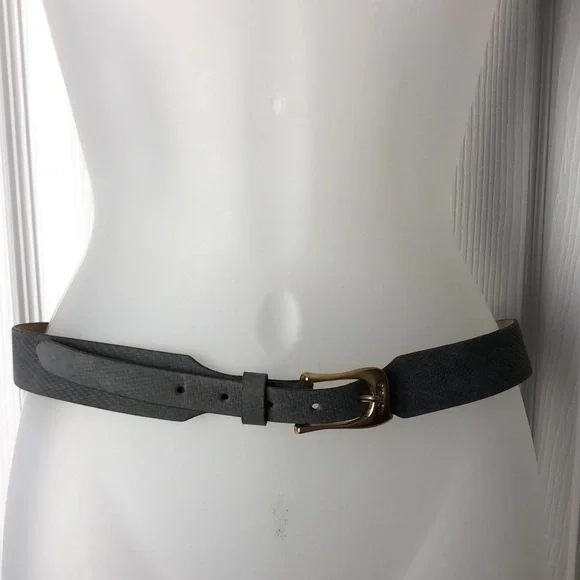 VTG Sasson Grey with Gold buckle Belt Girls M/L