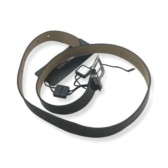 Dolce & Gabbana black patent boys belt size XL