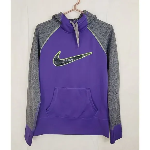 Nike purple therma fit swoosh hoodie Size Medium Athletic Casual Streetwear