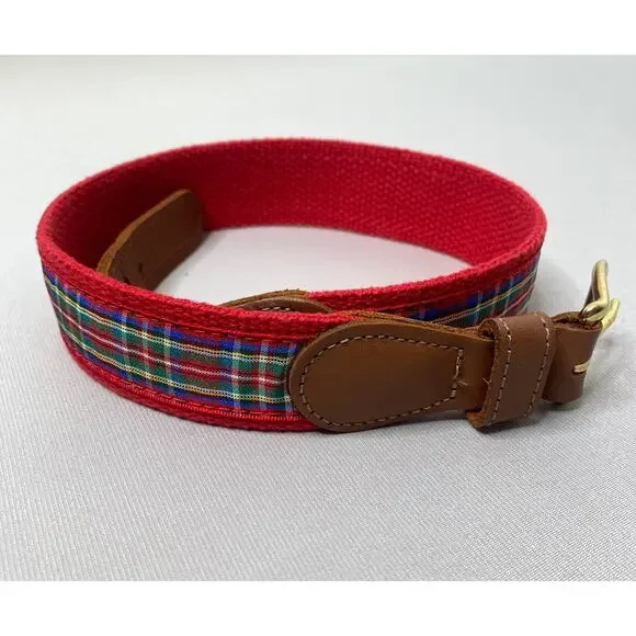 J. Bailey Boys 2T/3T (S) Red Stewart Plaid Buddy Belt