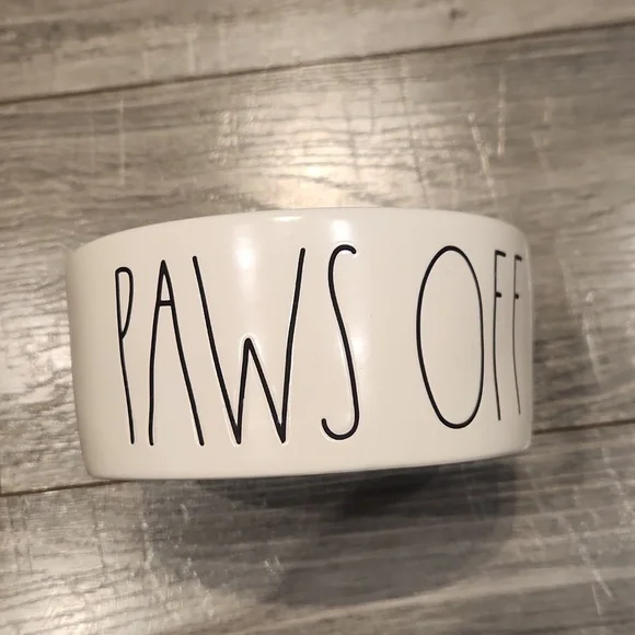 EUC Rae Dunn Paws Off Dog Dish