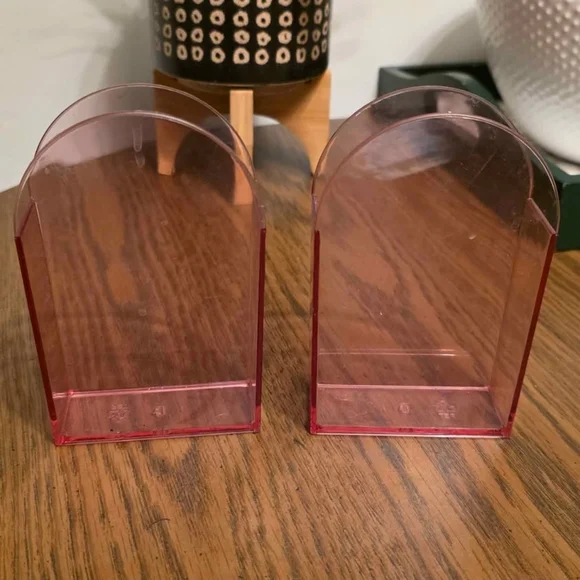 Red‎ Acrylic Bookends