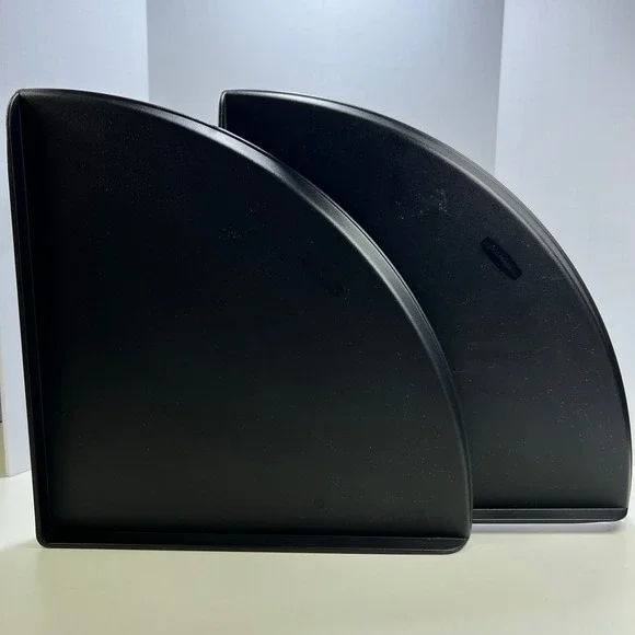 Rubbermaid Black Corner Shelf Organizer Kitchen Cabinet Pantry Riser 3R54 2 Pack