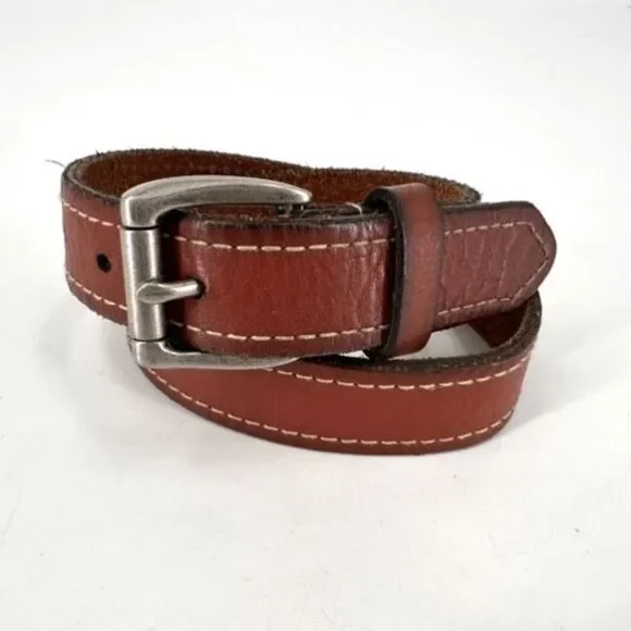 Carhartt Brown Leather Belt Medium Boys Unisex Youth Kids Size 6/7‎