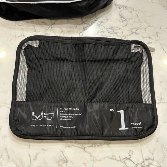 3‎ Black Packing Storage Bags for Travel
