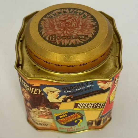 vintage 1995 Hershey's Chocolate Edition #3 collectible metal tin canister EMPTY