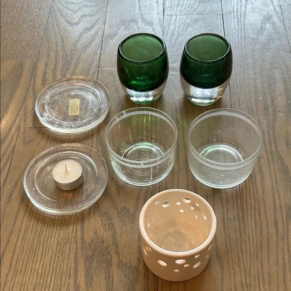 IKEA & Crate & Barrel Glass and Ceramic Candle Holders