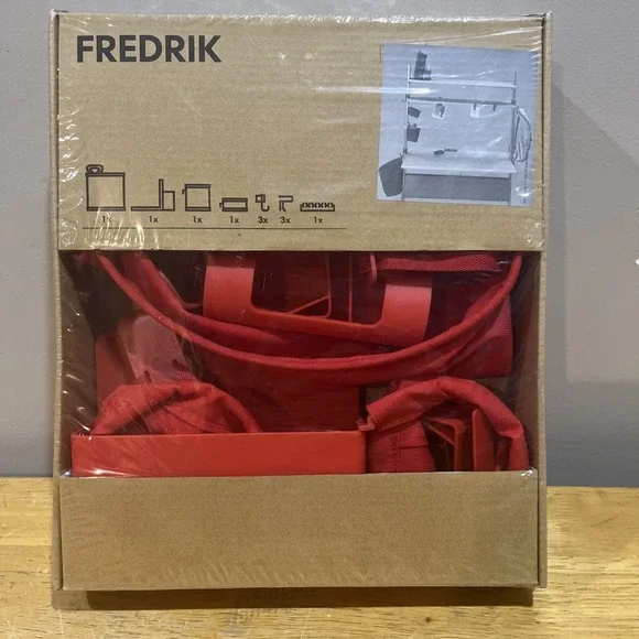 IKEA‎ Fredrik Red Desk Accessories Set - New 301.383.17