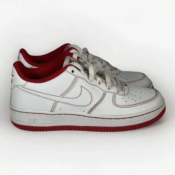 Nike Air Force 1 Low White / University Red CW1575-100‎ Women's 7 / GS 5.5