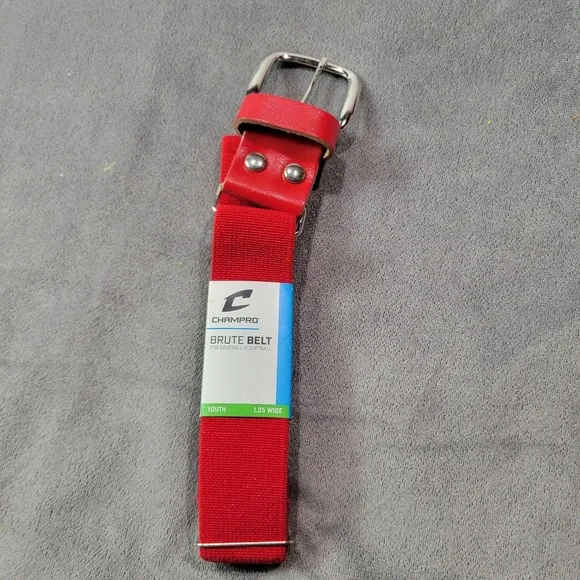 Champro Youth Brute Belt Red Baseball Softball‎ 1.25 Inch Wide