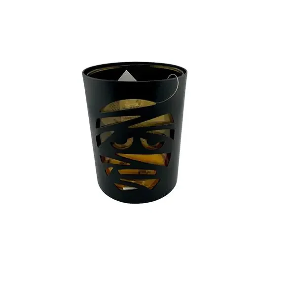IKEA Kustfyr Halloween Black & Orange Mummy Votive Tea Light Holder NWT
